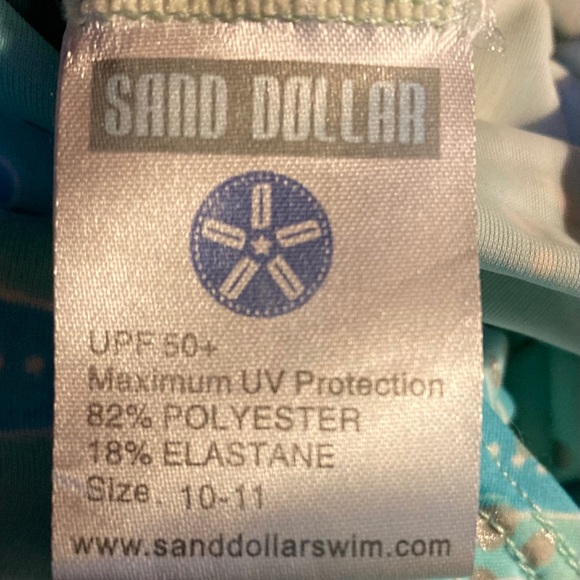 Girls Sand Dollar Bathing Suit - UPF Protection Size 10-11 - Decent Condition - Picture 10 of 10